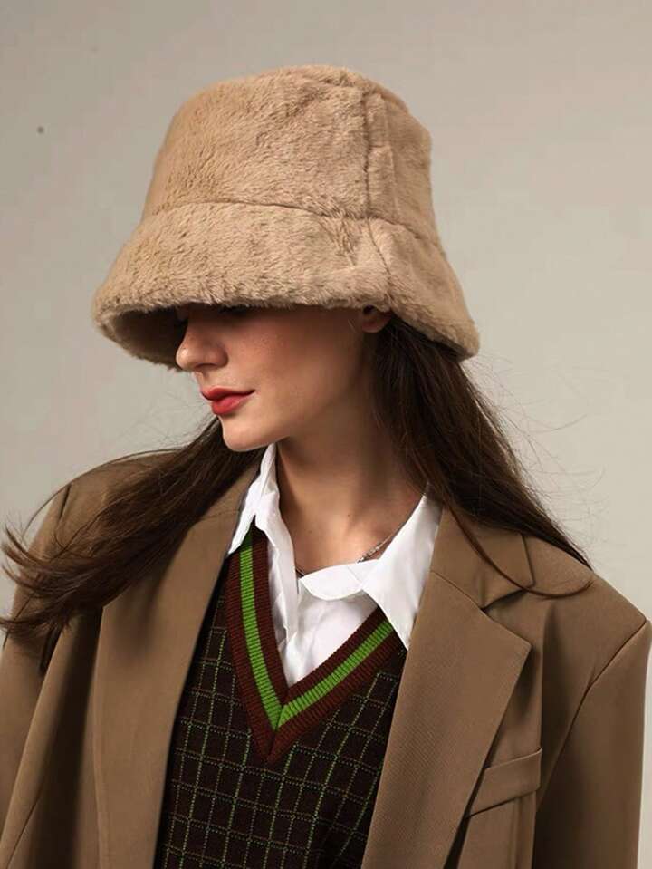 Cozy Faux Fur Bucket Hat