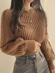 Cozy Caramel Knit Sweater