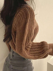 Cozy Caramel Knit Sweater