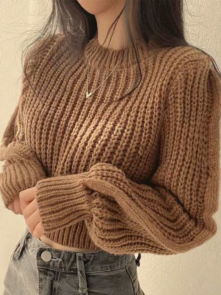 Cozy Caramel Knit Sweater