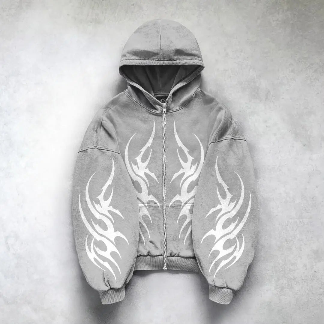 ⚫ Y2K Gothic Graphic Hoodie