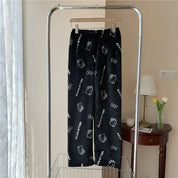 2024 Sanrio Anime Hello Kitty Pajamas Halloween Flannel Fashion Velvet Pants Girls Kawaii Cartoon Casual Fall Winter Home Pants