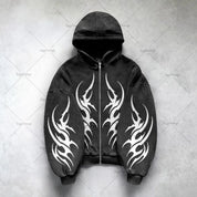 ⚫ Y2K Gothic Graphic Hoodie