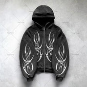 ⚫ Y2K Gothic Graphic Hoodie
