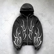 ⚫ Y2K Gothic Graphic Hoodie