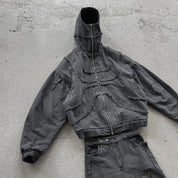 🩶 Layered Grey Hoodie