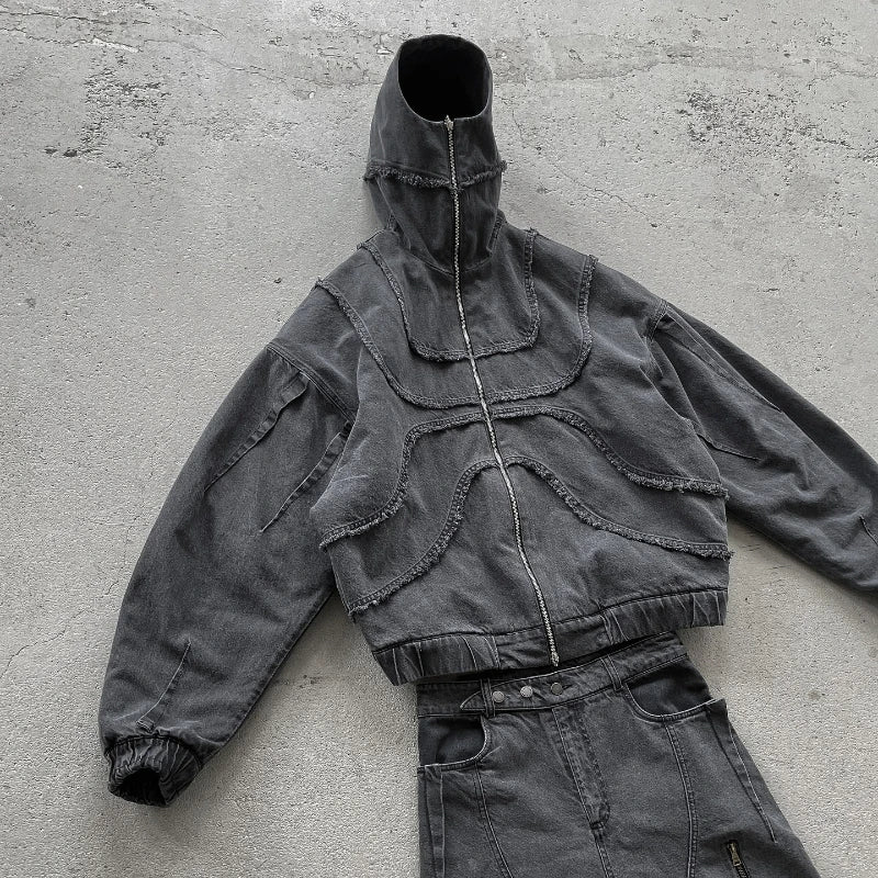 🩶 Layered Grey Hoodie