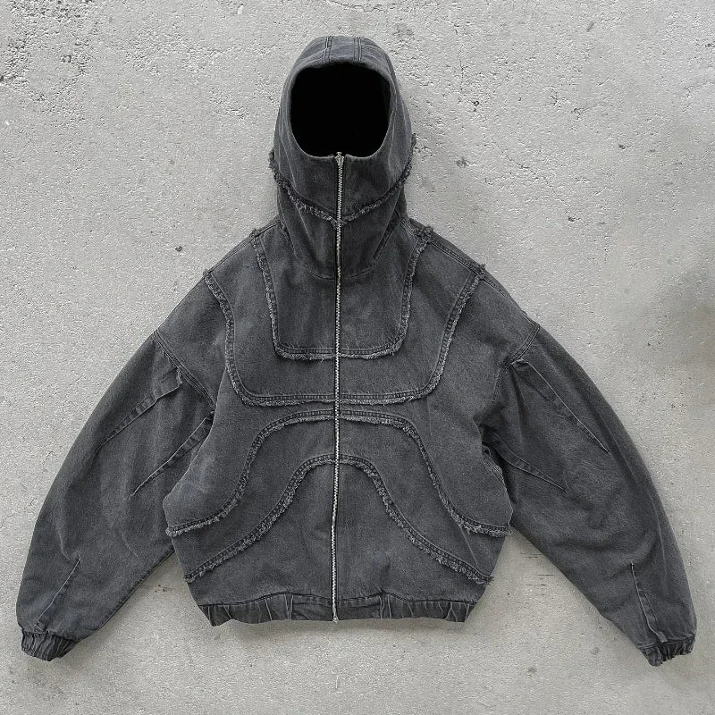 🩶 Layered Grey Hoodie