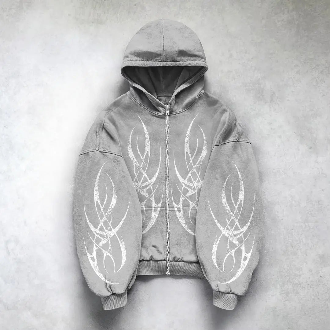 ⚫ Y2K Gothic Graphic Hoodie